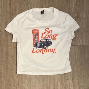 White 'So Long London' Graphic Tee